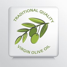 Square Icon With Olive Branch N2
