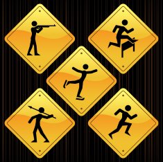 Yellow Signs - Different Sports N3