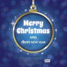 Christmas Ball on blue - Illustration