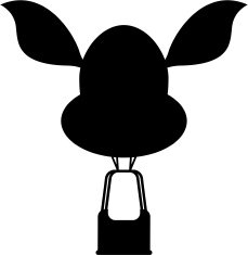 Hot Air Balloon in Silhouette N6