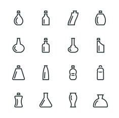 Bottle Silhouette Icons