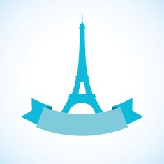 The eiffel tower - raster image