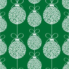 Polka Dot Christmas Ornament Seamless Pattern