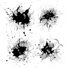 Grunge ink splashes