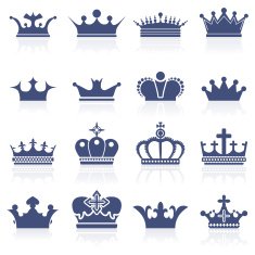 Crown icon set