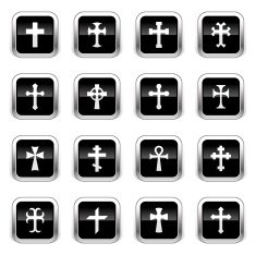 Supergloss Black Icons - Crosses