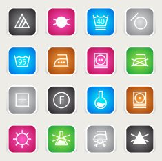 Multicolor Icons - Textile Care
