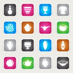 Multicolor Icons - Ancient Pottery