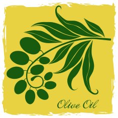 Green Olive Branch Silhouette