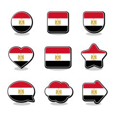 EGYPT FLAG ICON SET N2