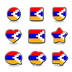 NAGORNO-KARABAKH FLAG ICON SET N2