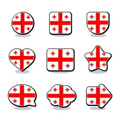 GEORGIA FLAG ICON SET N2