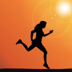 Vector silhouette of a woman N1702