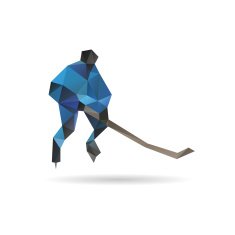 Hockey player abstract isolated on a white backgrounds vector illustration N2