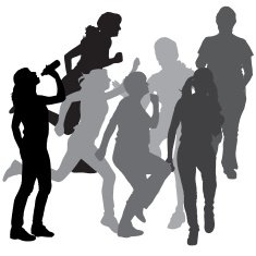 Vector silhouette of a woman N1705