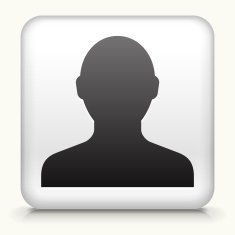 Square Button with Human Silhouette