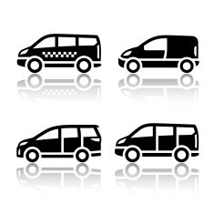 Set of transport icons - Cargo van