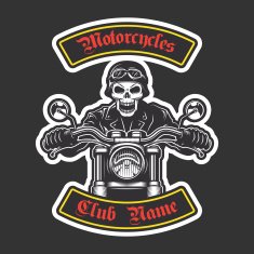 Classic biker embroidery N2