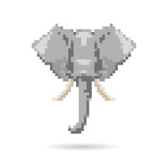 Elephant head abstract isolated on a white background vector illustration N3