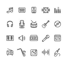 Music Icon Set Vector