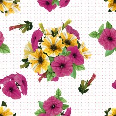 seamless pattern petunias