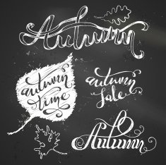 Chalk Autumn Lettering N2