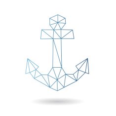 Anchor abstract isolated on a white backgrounds