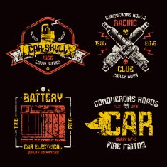 Car repair and racing emblems N3