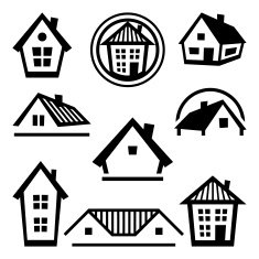 House logo templates Set of real estate design concepts
