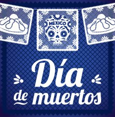 D&iacute;a de Muertos - Composici&oacute;n Papel Picado Illustration N3
