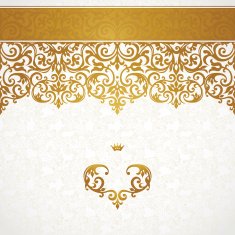 Vector ornate seamless border in Victorian style N7