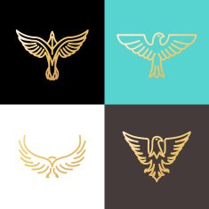 Vector linear logo design templates