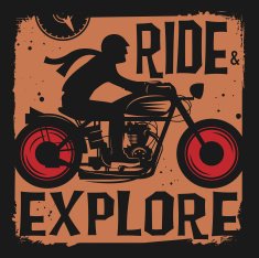 Vintage Motorcycle adventure poster