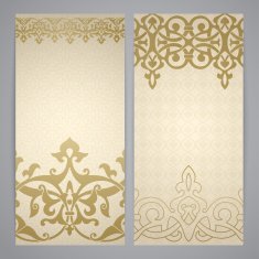 Flayers with arabesque decor N11