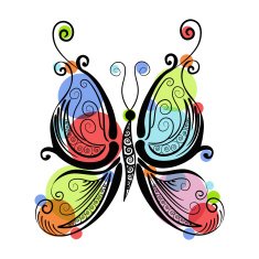 Beautiful multi-colored butterfly N2 free image download