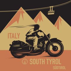 Vintage Motorcycle adventure poster N2