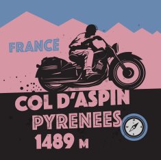 Vintage Motorcycle adventure poster N3