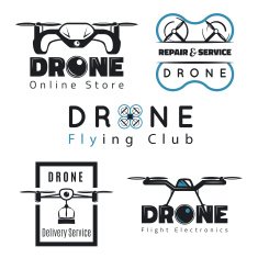 Set of drone emblems
