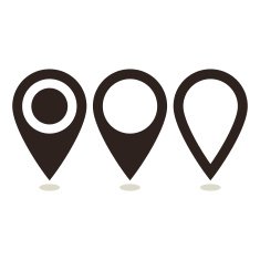 Set of map pointers icons