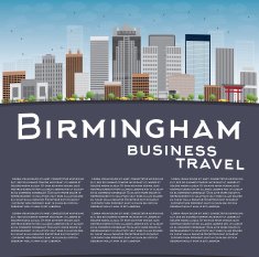 Birmingham (Alabama) Skyline with Grey Buildings
