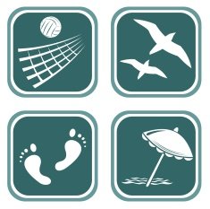 summer symbols set