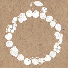 Vector frame with berries