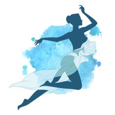Vector beautiful slim female silhouette