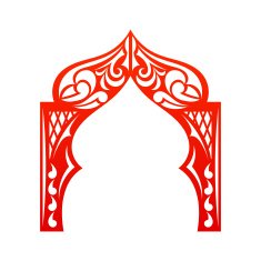 Red indian Arch isolated on white background Cut Welcome!