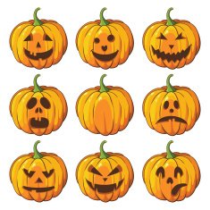 Halloween set with pumpkins N4