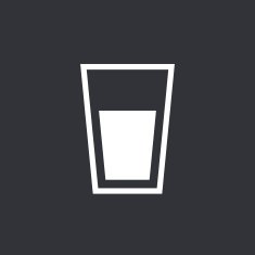 Glass of water flat minimal icon drink glass symbol