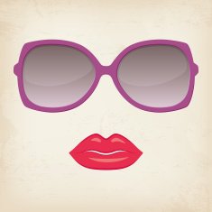 Woman lips and glasses N2