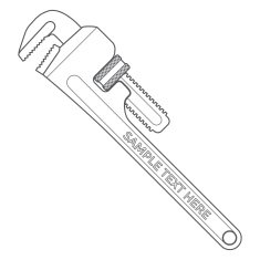 outline pipe wrench