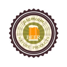 Vector beer label design