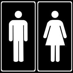 Vector a man and lady toilet sign Illustration EPS10 N16